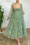 Green Tulle Lace Short Prom Dresses, A-Line Homecoming Dresses HZ0429