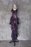 Elegant Off-Shoulder Ruffle Layered Prom Dress HZ0429