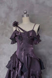 Elegant Off-Shoulder Ruffle Layered Prom Dress HZ0429