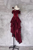 Elegant Off-Shoulder Ruffle Layered Prom Dress HZ0429