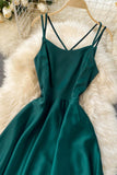 Simple Satin A-Line Dreses HZ0429