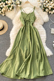 Simple Satin A-Line Dreses HZ0429