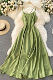 Simple Satin A-Line Dreses HZ0429