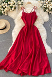 Simple Satin A-Line Dreses HZ0429