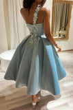 Cute One Shoulder Satin Lace Short Prom Dress, A-Line Party Dress HZ0429