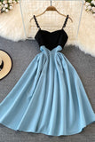 Blue A-Line Short Dress HZ0429