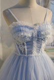 Cute Spaghetti Strap Lace Short Party Dresses, A-Line Evening Dresses HZ0429