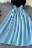 Blue A-Line Short Dress HZ0429