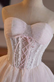 Sweetheart Neck Pink Ruffle Tulle Dress | Formal Short Dress HZ0429