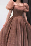 Lovely Tulle Tea Length Graduation Dress, A-Line Party Dress HZ0429