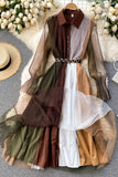 Stylish Tulle Long Sleeve Dress, A-Line Fashion Dress HZ0429