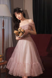Pink Tulle Short Prom Dresses, A-Line Homecoming Dresses HZ0429