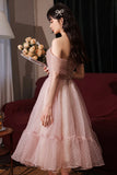 Pink Tulle Short Prom Dresses, A-Line Homecoming Dresses HZ0429