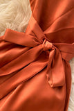 Cute Satin Short A Line Dress Fashion Dress HZ0429