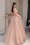 Beautiful Pink Off the Shoulder Lace Party Dresses, Pink Junior Prom Dresses HZ0429