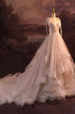 V-Neck Tulle Long Ball Gown, A-Line Formal Evening Gown HZ0429