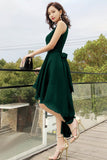 Cute Chiffon High Low Prom Dresses, A-Line Evening Dresses HZ0429
