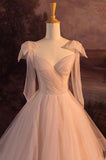 V-Neck Tulle Long Ball Gown, A-Line Formal Evening Gown HZ0429