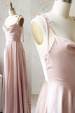 Simple Satin Long Prom Dresses, A-Line Evening Party Dresses HZ0429