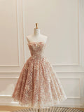 Cute Tulle Flower Short Prom Dress, Beautiful Off the Shoulder A-Line Evening Party Dress HZ0429