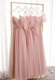 Pink Tulle Long Prom Dresses, A-Line Evening Party Dresses HZ0429