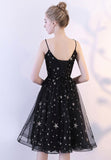Black Tulle Short Prom Dresses, A-Line Homecoming Dresses HZ0429