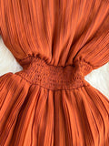 High Neck Chiffon Long Sleeve Fashion Dress HZ0429