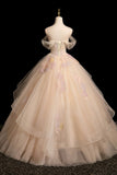Beautiful Tulle Long Prom Dress, A-line Off the Shoulder Evening Party Dress HZ0429