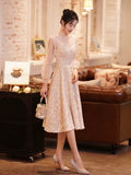 Beautiful A-Line Short Prom Dress, Long Sleeve Evening Party Dress HZ0429