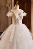 A-Line Spaghetti Strap Lace Beaded Party Dress, Light Champagne Floor Length Formal Evening Dress HZ0429