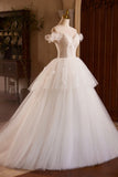 A-Line Spaghetti Strap Lace Beaded Party Dress, Light Champagne Floor Length Formal Evening Dress HZ0429